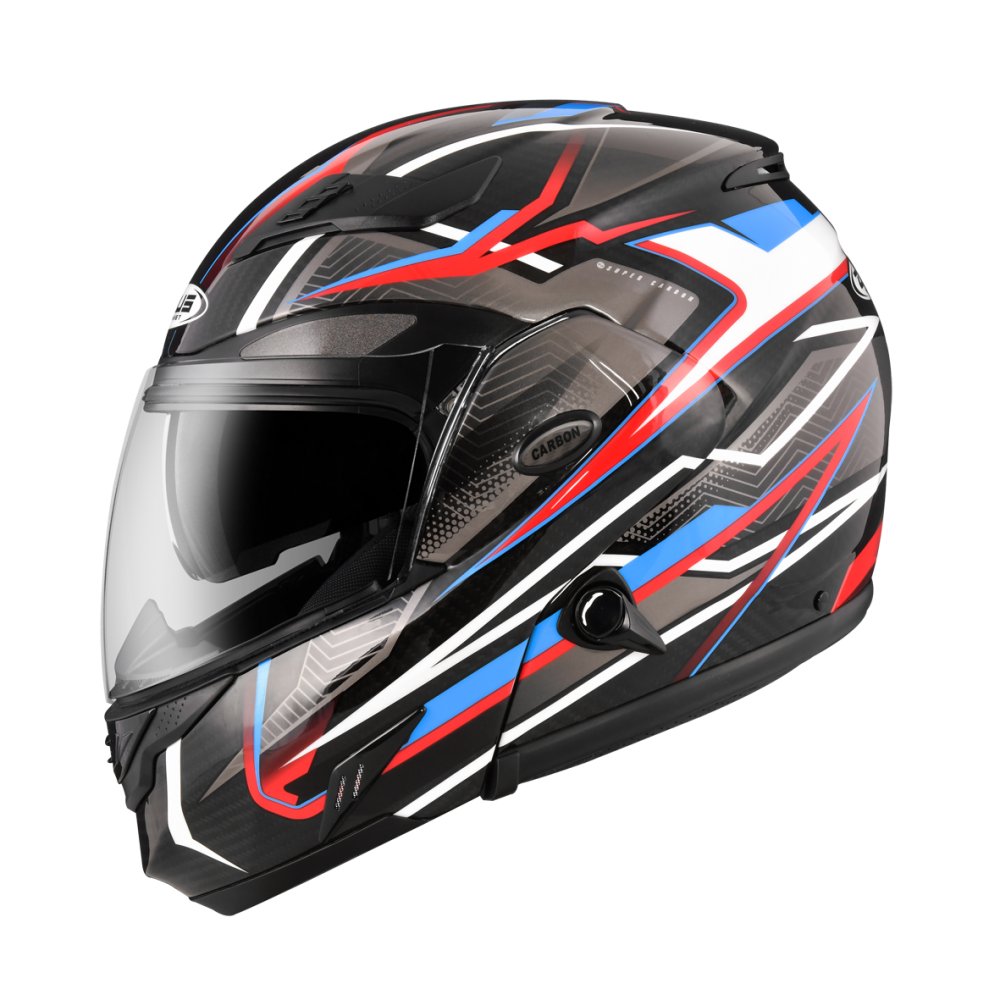 ZEUS ZS-3500 YY12 透明碳纖/紅 彩繪 全罩式帽款 碳纖維輕量帽款