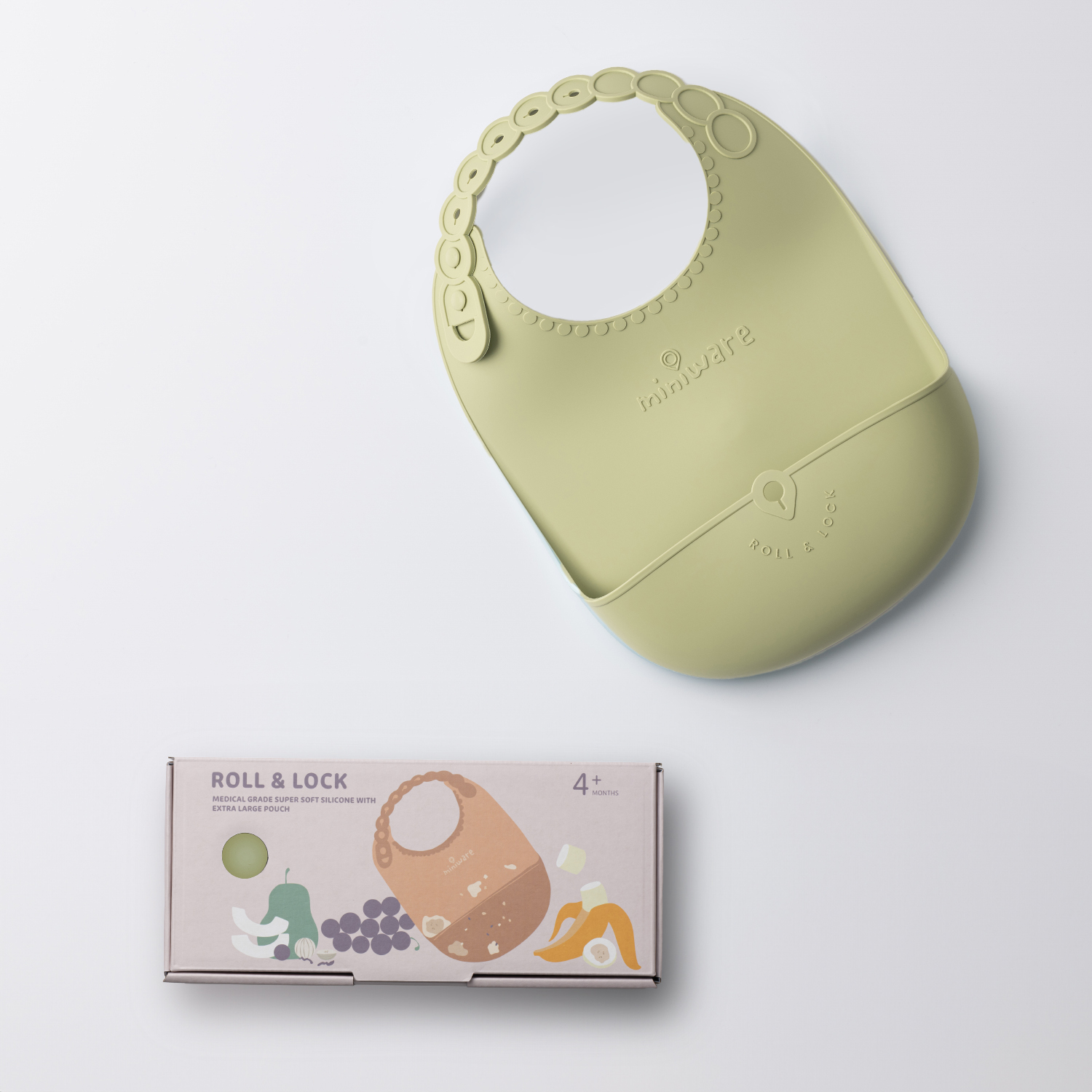 矽膠圍兜單入 Roll and Lock