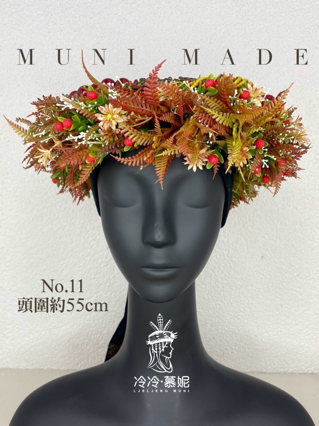 Muni-No.11木珠花環55cm
