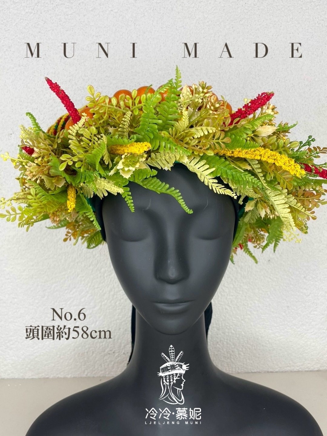 Muni-No.6 木珠花環 58cm