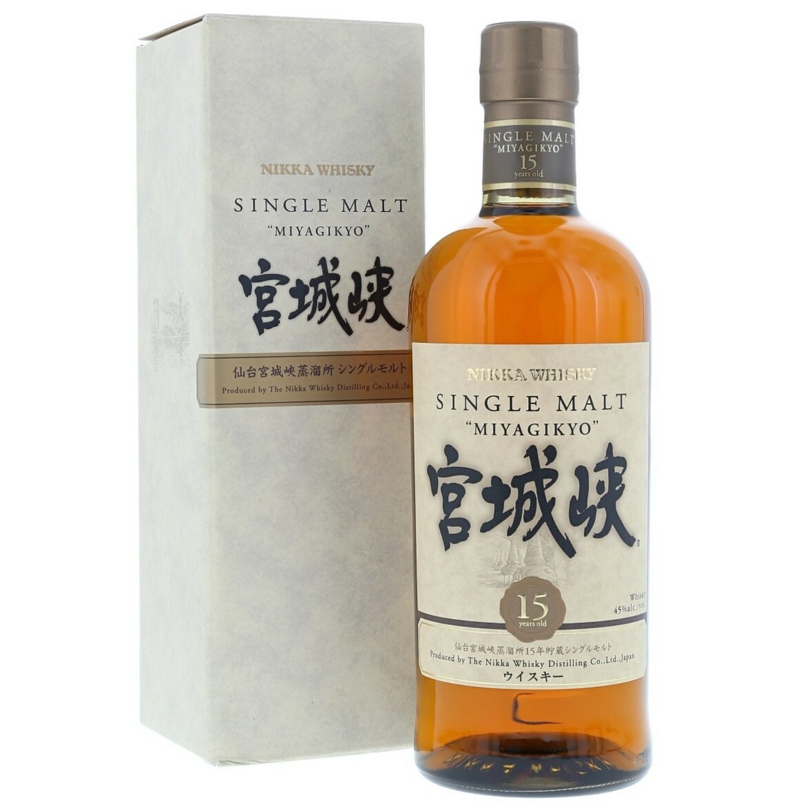 尼卡 宮城峽 15年 單一麥芽威士忌 700mL (禮盒)