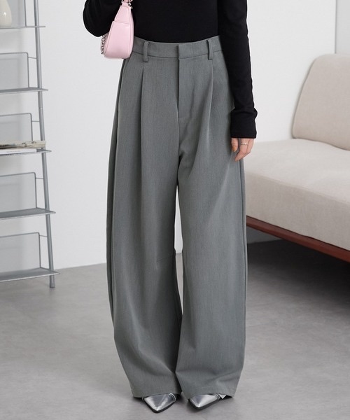 MONO-MART / Wide Leg Stretch Trousers