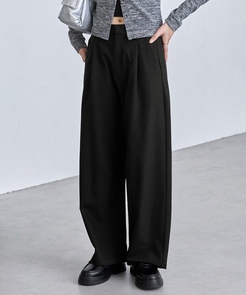MONO-MART / Wide Leg Stretch Trousers