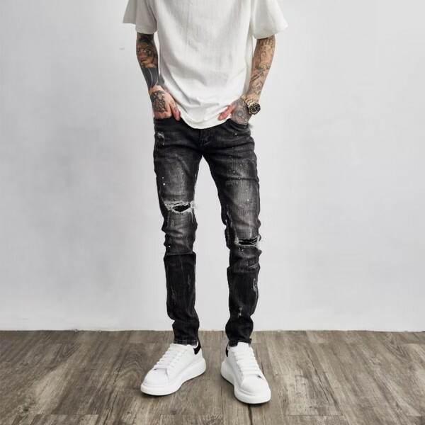 FABULOUS 潑漆補丁牛仔褲 G309