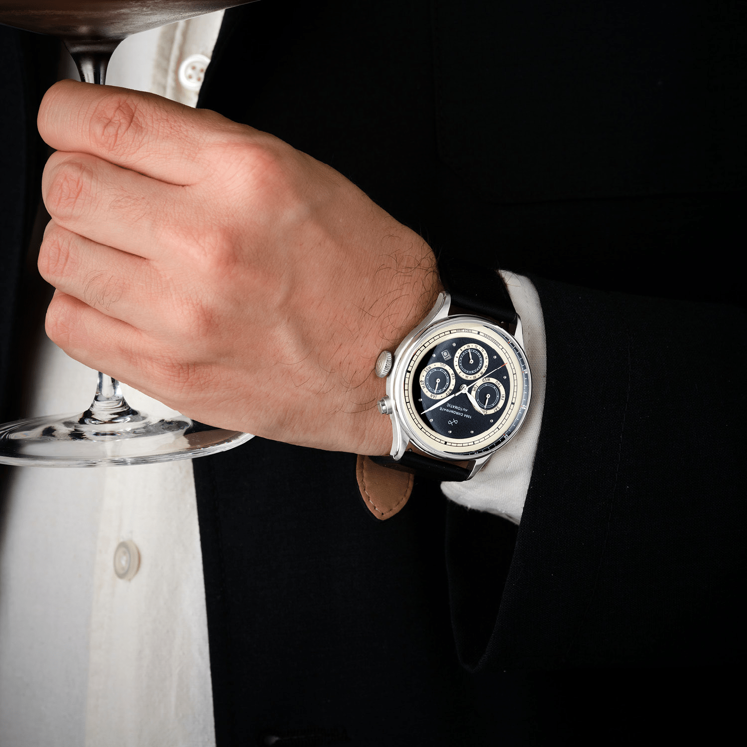 1564 Chronodate Automatic - Steel/Black