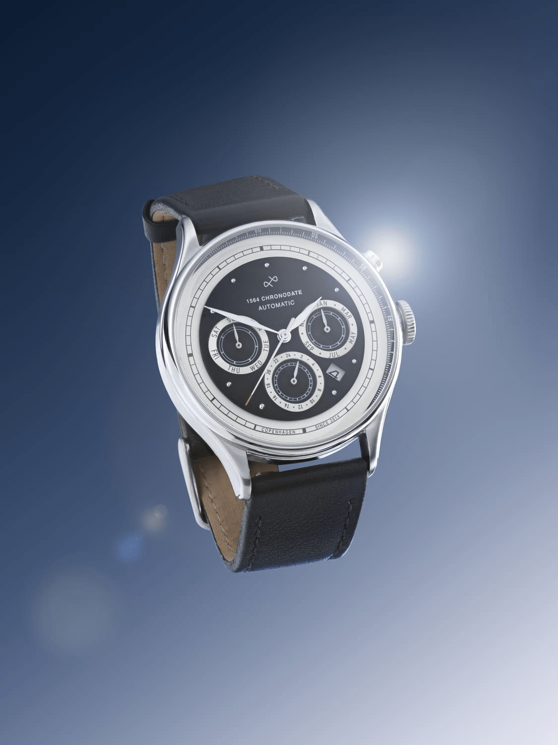 1564 Chronodate Automatic - Steel/Black