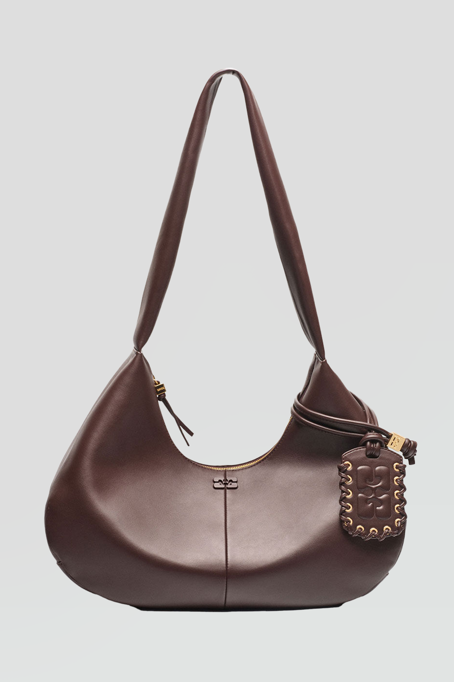 GANNI｜HOBO 寬肩掛飾彎月型流浪包