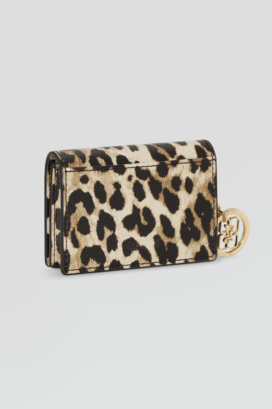 GANNI｜BOU 蝴蝶徽標豹紋翻蓋卡片套