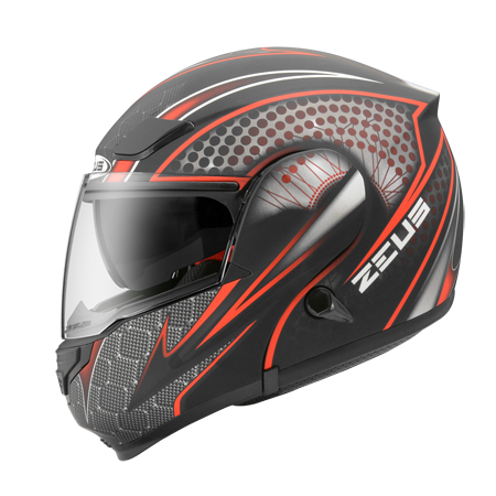 ZEUS ZS-3300 GG27 消光黑/紅 彩繪 內墨片 可樂帽款