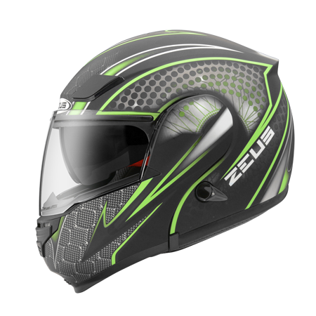 ZEUS ZS-3300 GG27 消光黑/綠 彩繪 內墨片 可樂帽款