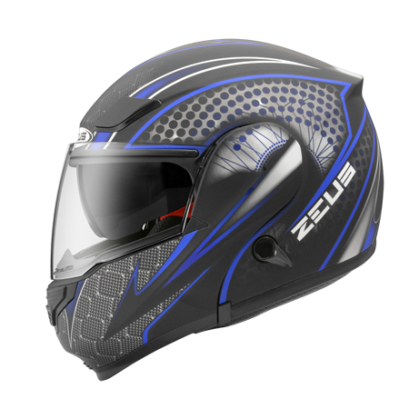 ZEUS ZS-3300 GG27 消光黑/藍 彩繪 內墨片 可樂帽款