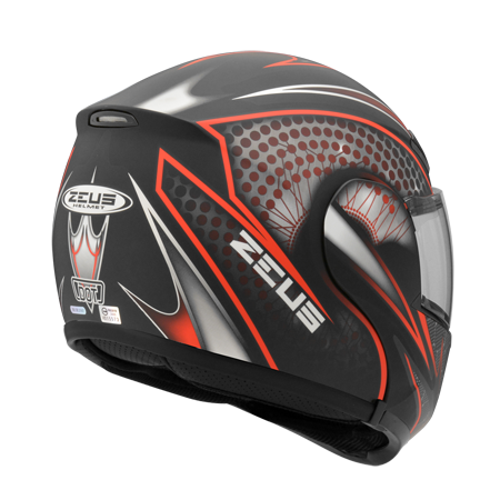ZEUS ZS-3300 GG27 消光黑/紅 彩繪 內墨片 可樂帽款