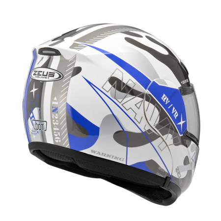 ZEUS ZS-3300 GG25 白/藍 彩繪 內墨片 可樂帽款