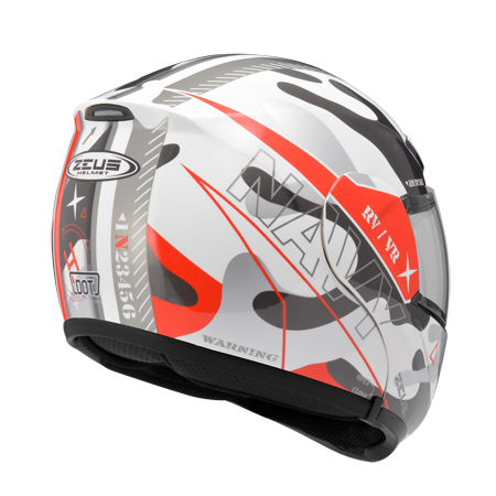 ZEUS ZS-3300 GG25 白/紅 彩繪 內墨片 可樂帽款