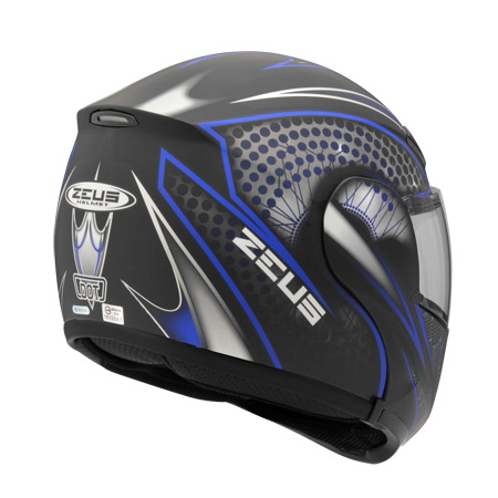 ZEUS ZS-3300 GG27 消光黑/藍 彩繪 內墨片 可樂帽款