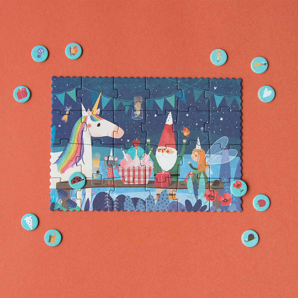 西班牙Londji 獨角獸找找看隨身拼圖