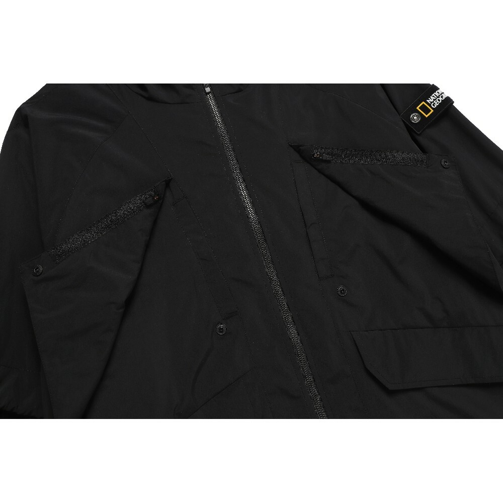 Men's NRN Pocket Hooded Utility Jacket - CARBON BLACK