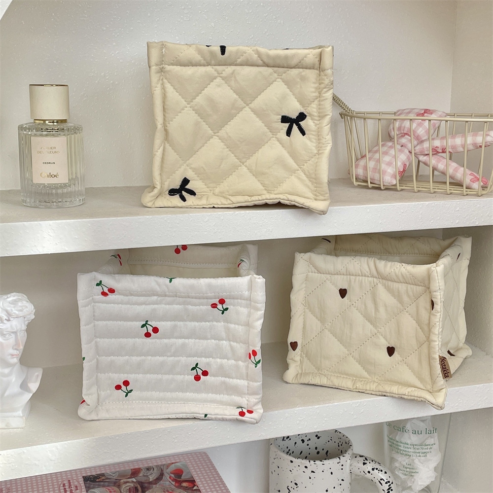 《5667》ins韓風嬰兒棉雜物化妝品收納籃