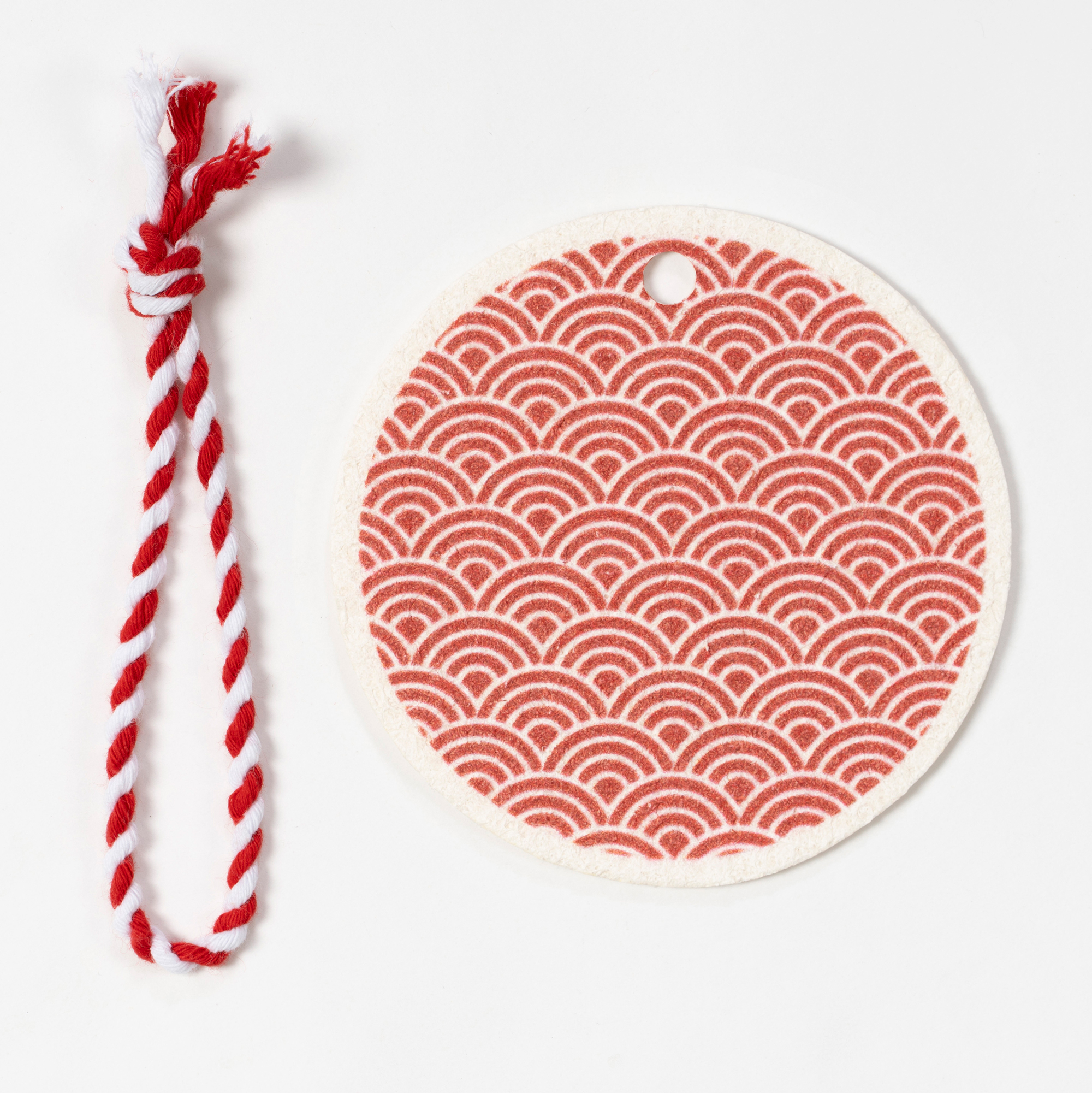 LEAFFY seigaiha waves natural cellulose pop up sponge