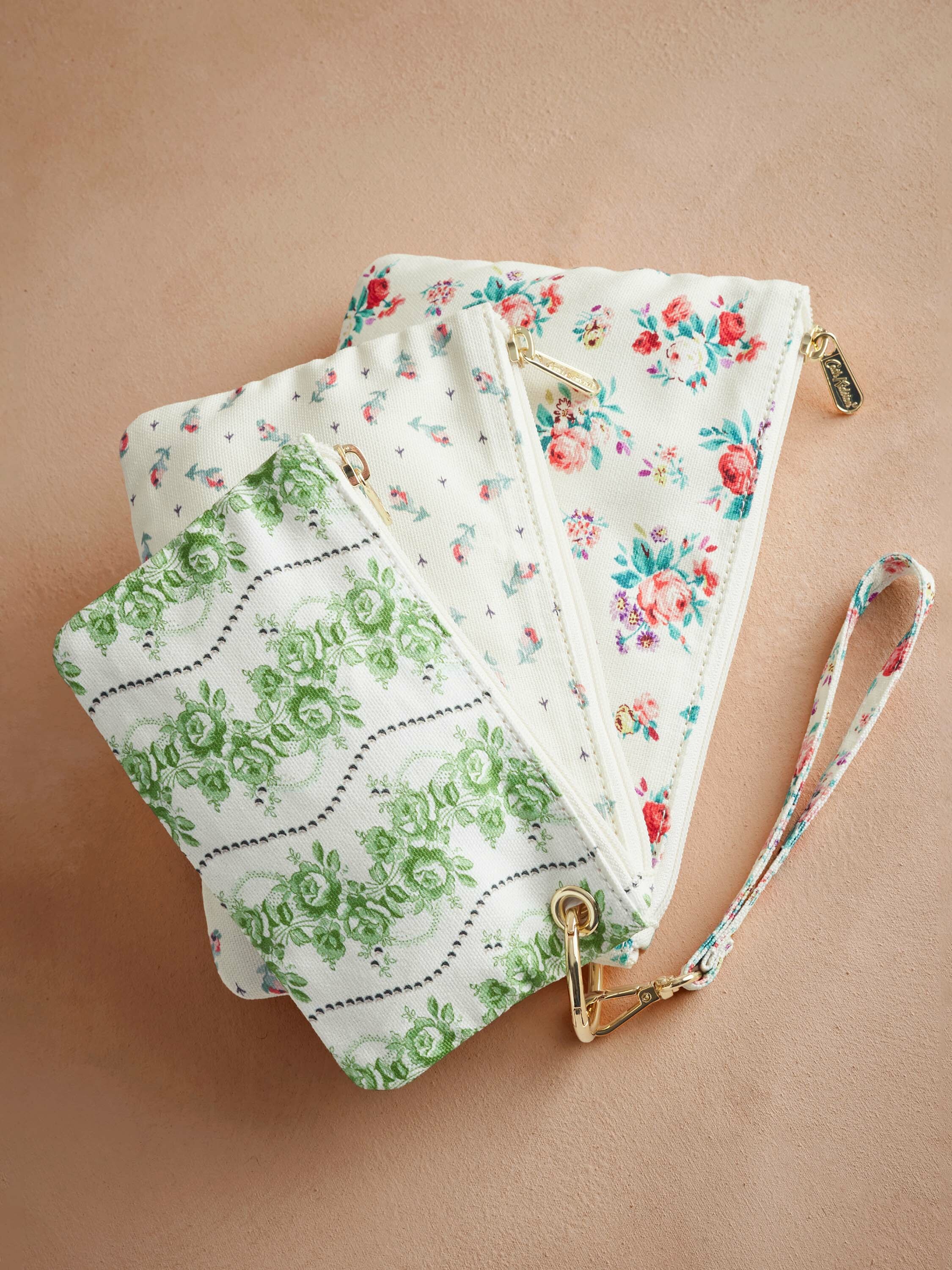 Rose Pearl  三入式提把扣環收納袋