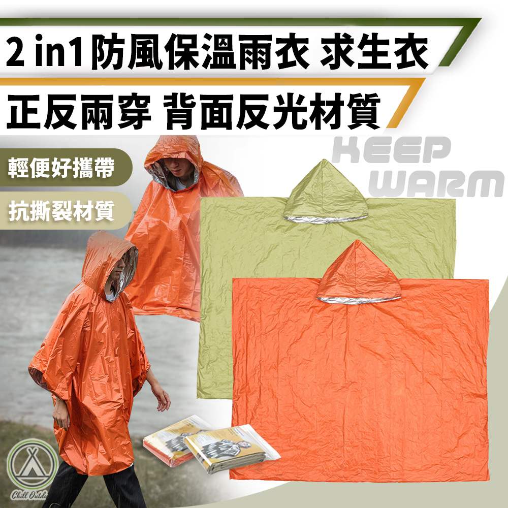 二合一防風保溫雨衣 －(2色)