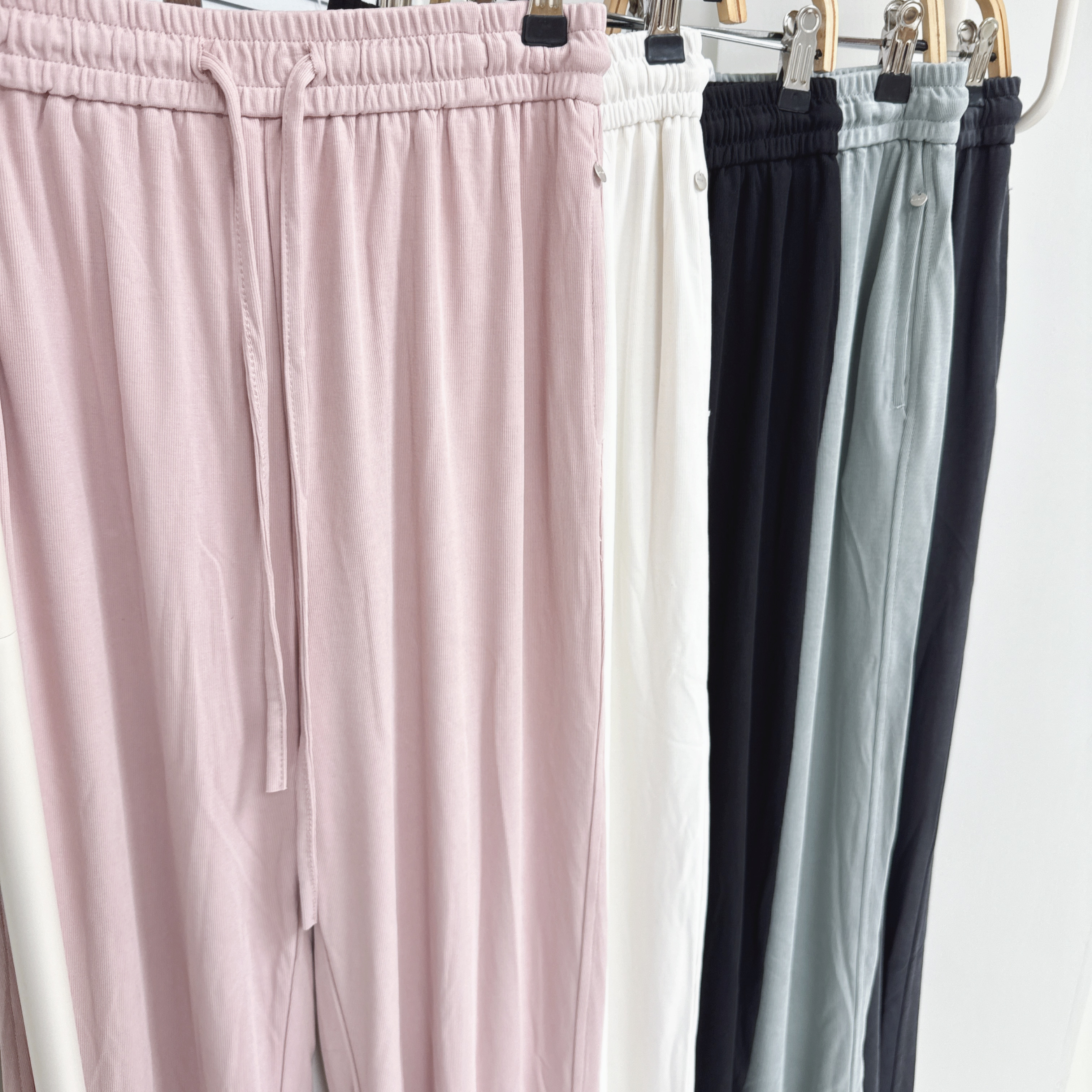 【Hoi2推介】K223-K228 全橡筋腰幼坑紋綁繩闊褲