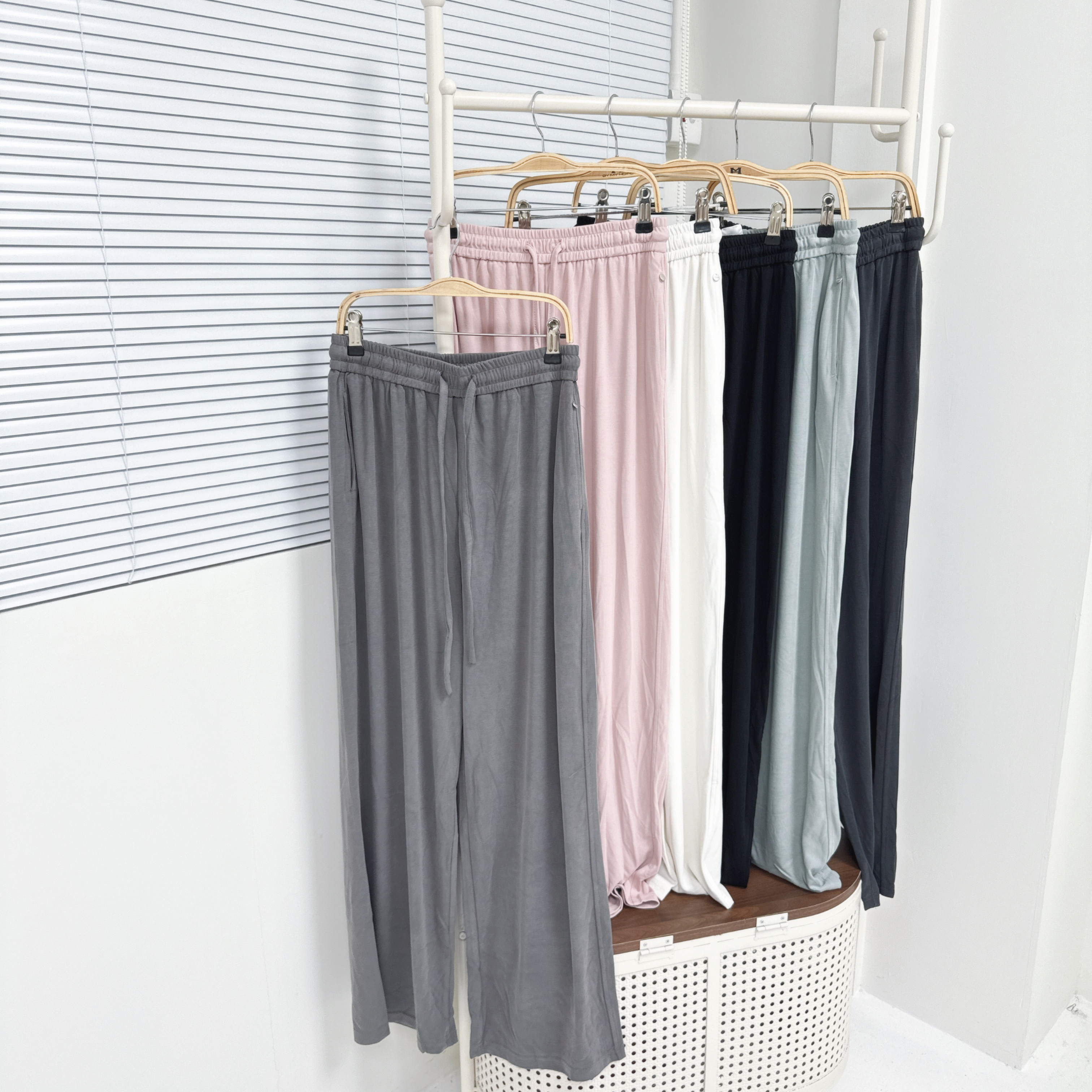 【Hoi2推介】K223-K228 全橡筋腰幼坑紋綁繩闊褲