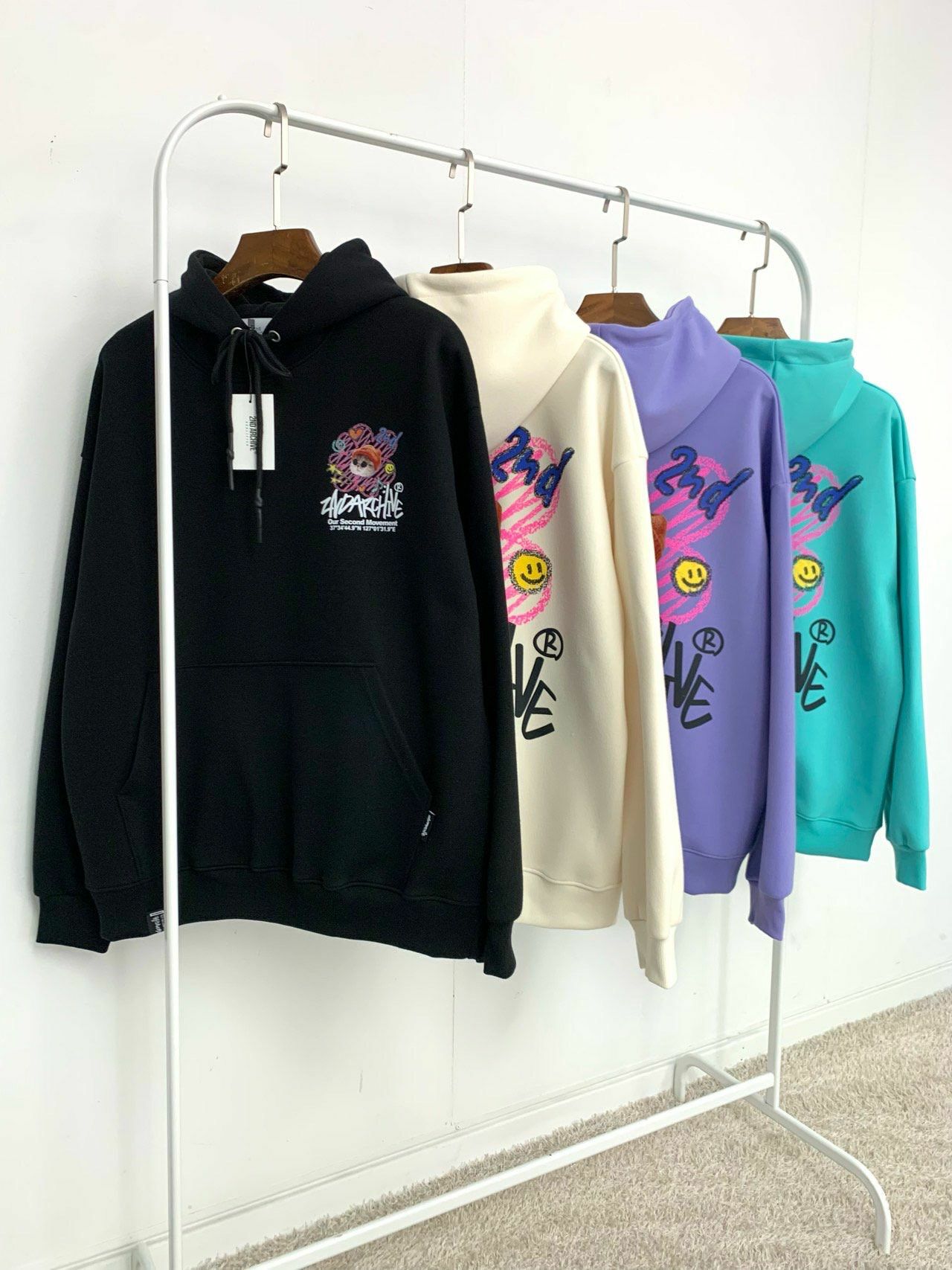 貓仔圖案英文字連帽衛衣 2nd-208T