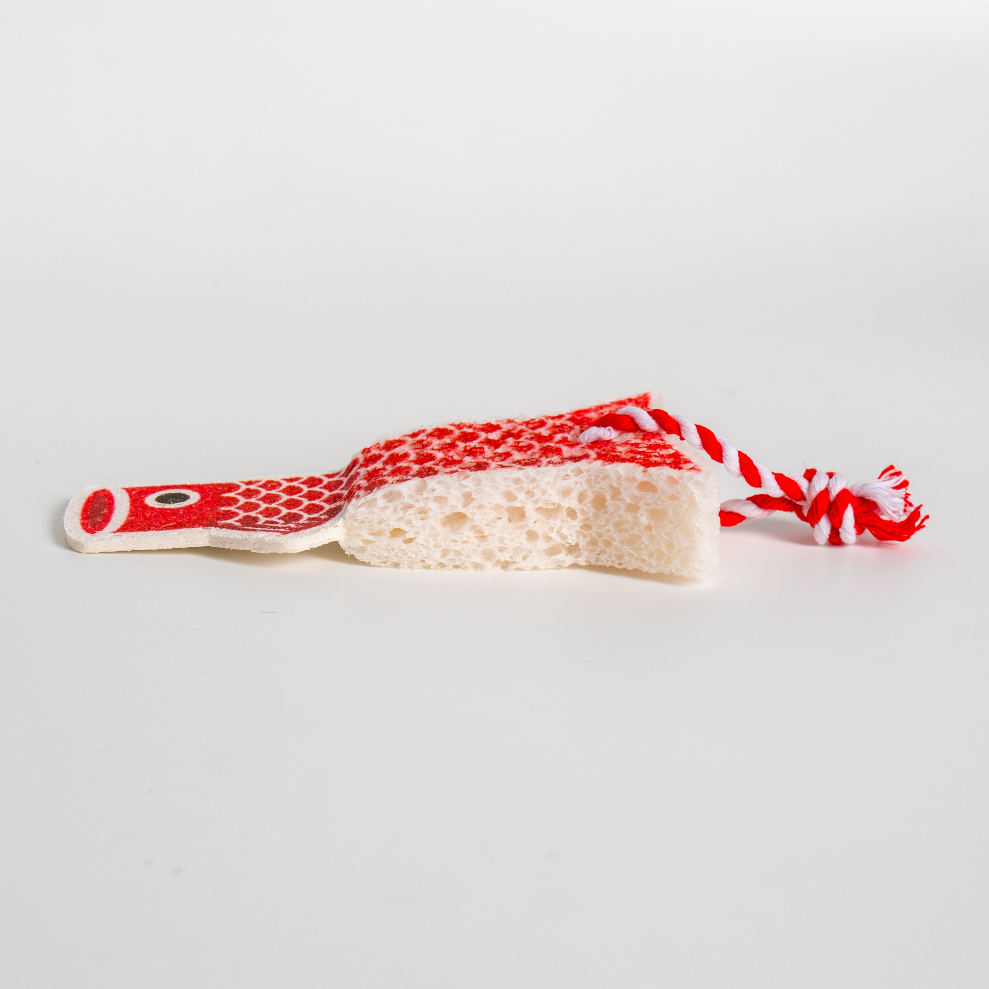 LEAFFY koinobori natural cellulose pop up sponge - red