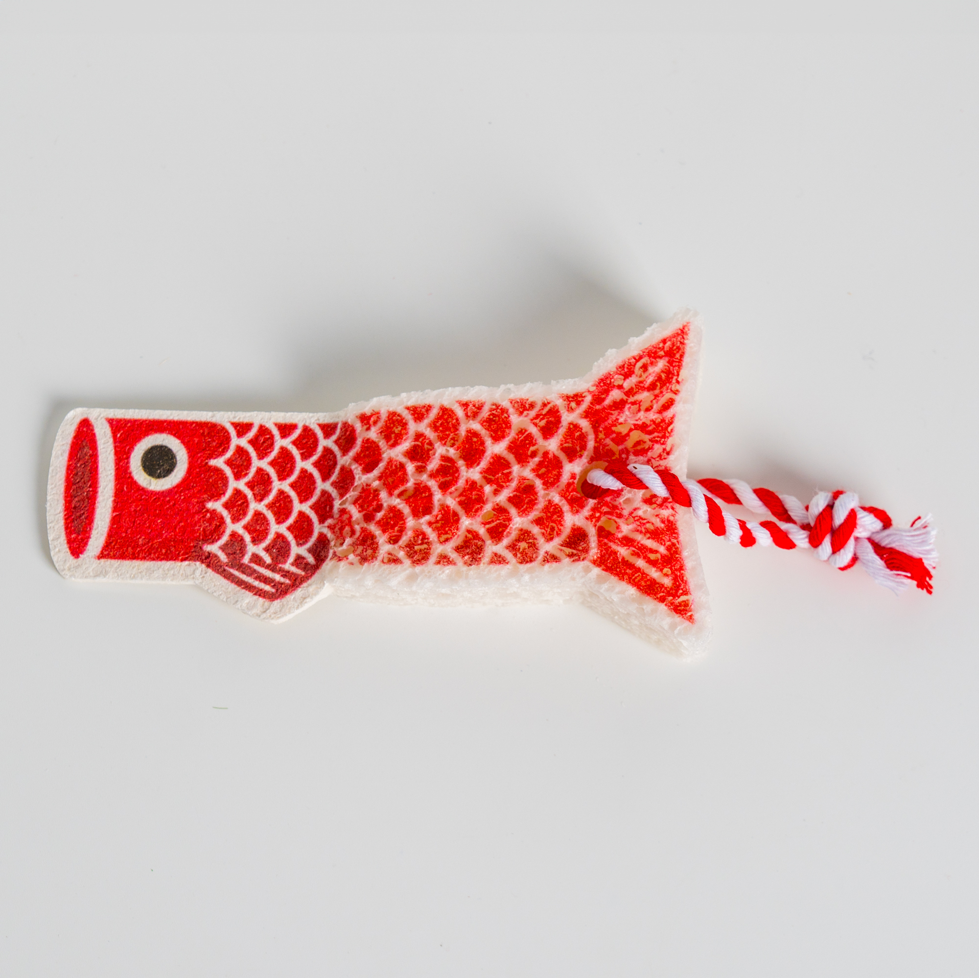 LEAFFY koinobori natural cellulose pop up sponge - red