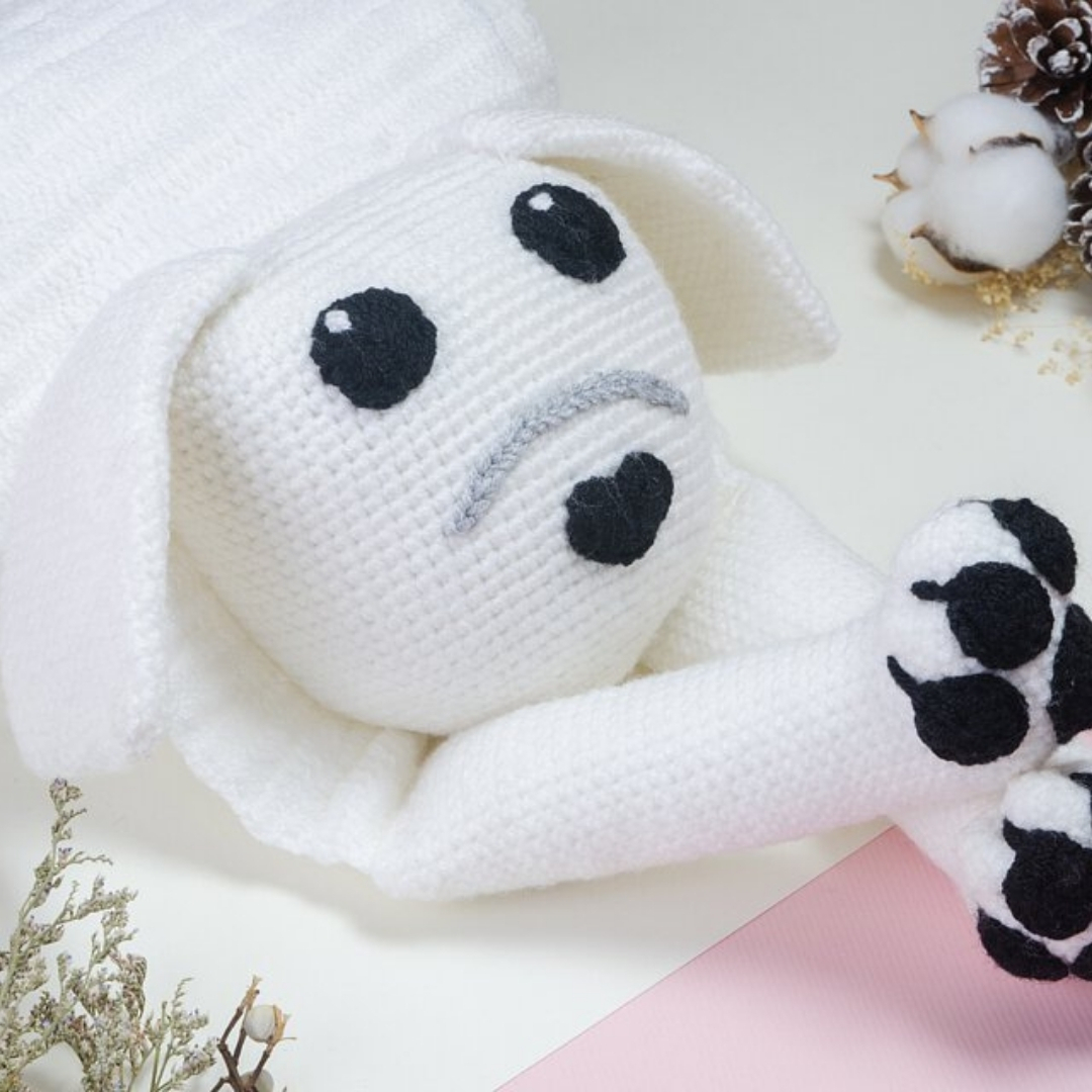 White｜1001 Woof Scarf