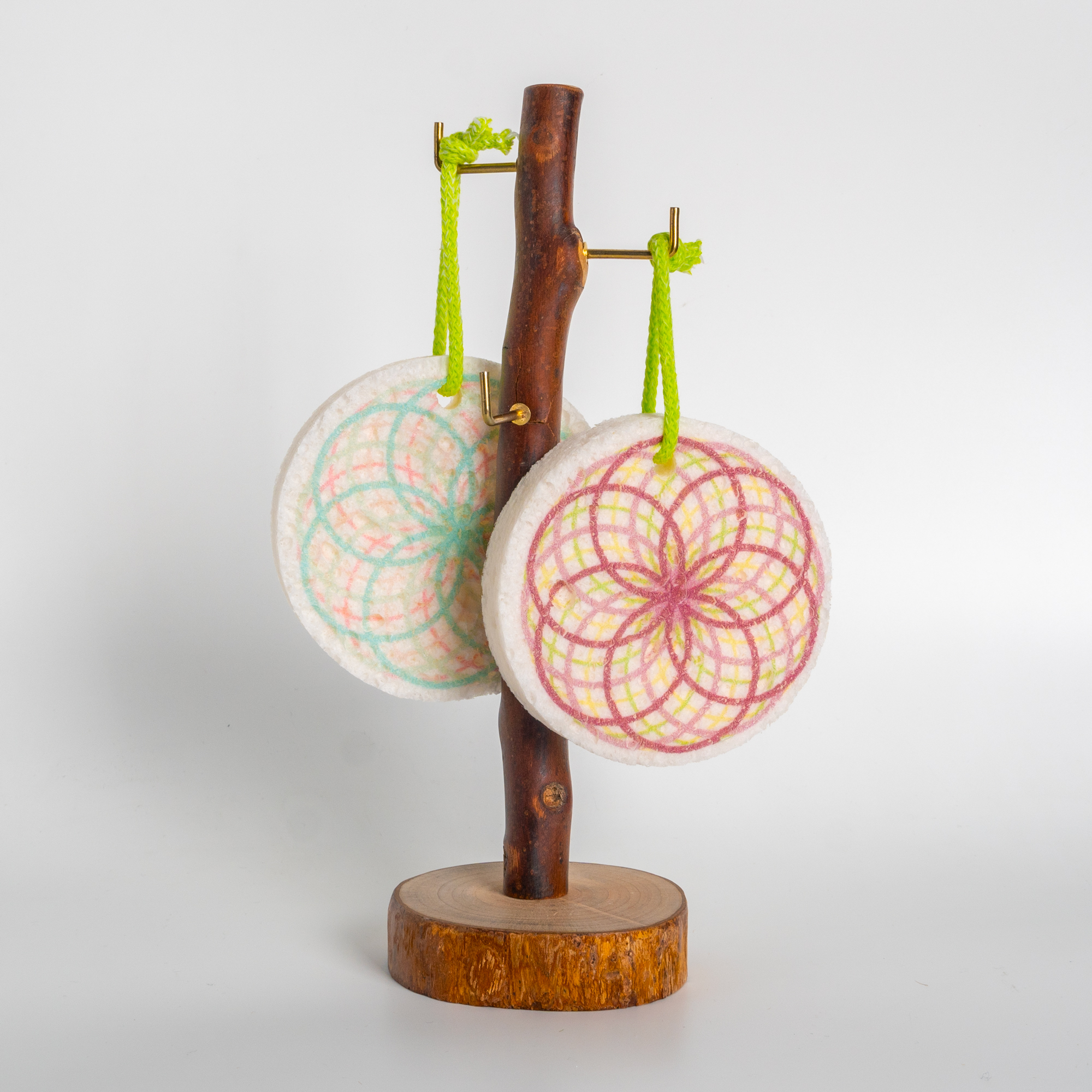 LEAFFY hydrangea natural cellulose pop up sponge