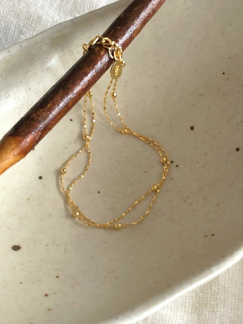 #228DN021 Fleur shining small seed bracelet ͙S925