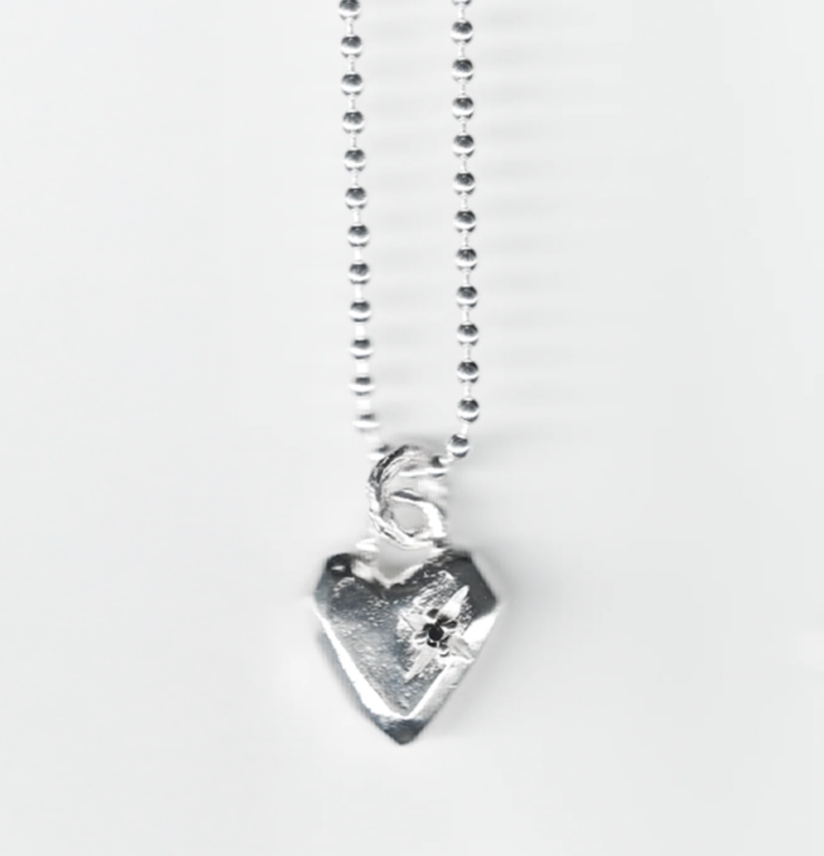 PROJ-ORNMNT 造塑愛心銀墜(小）