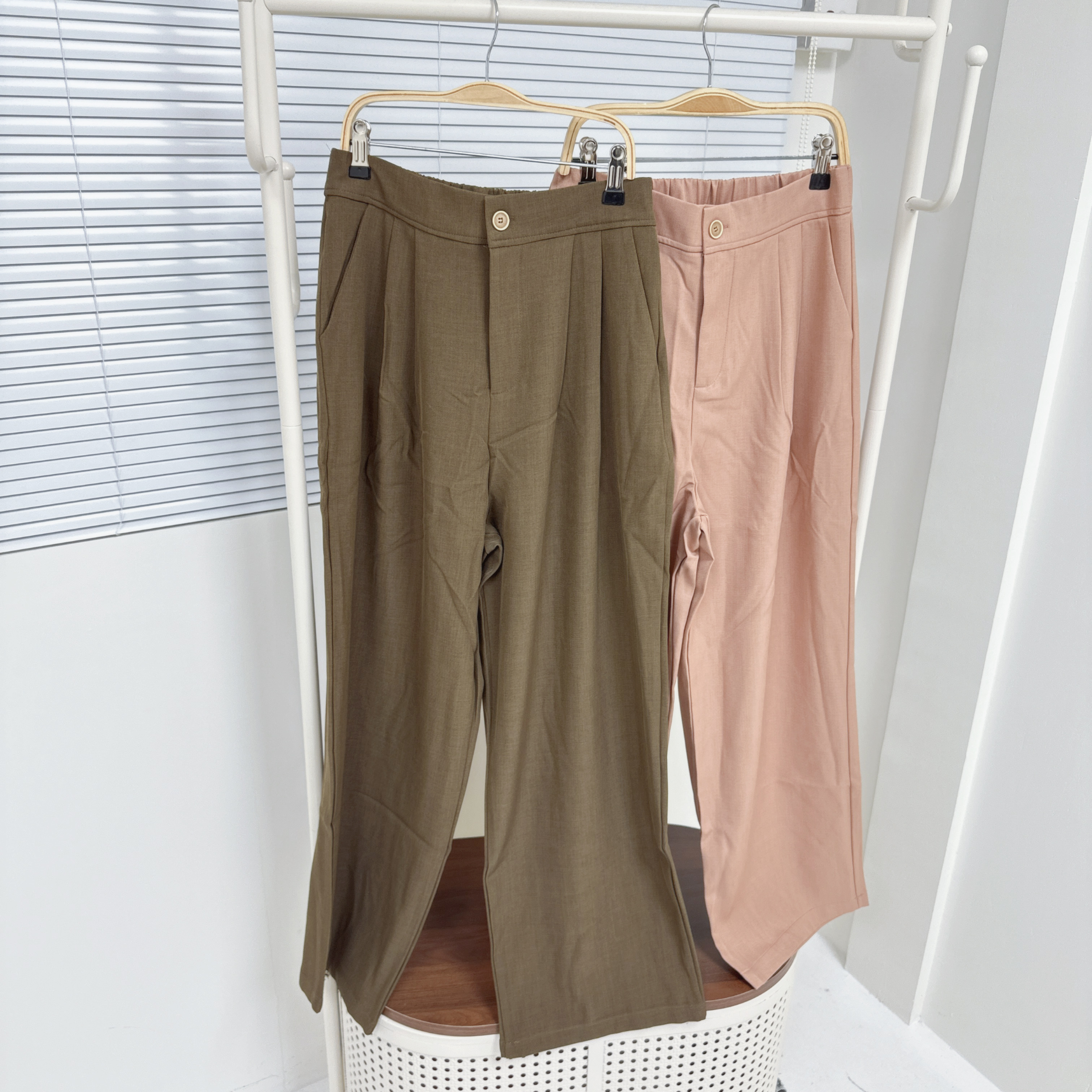 【Hoi2推介】K262-K263  後全橡筋腰西褲