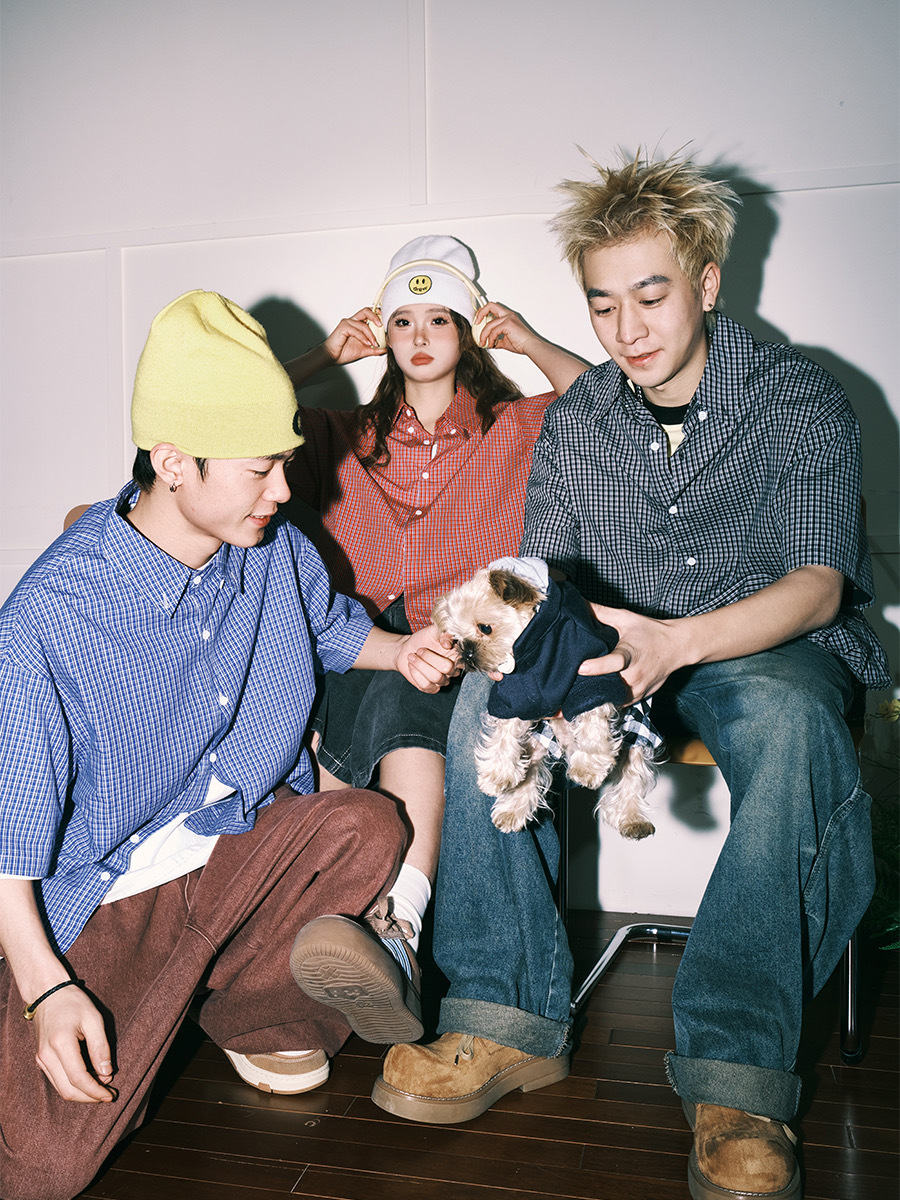 LEMANISM 日系復古 格子 短袖襯衫