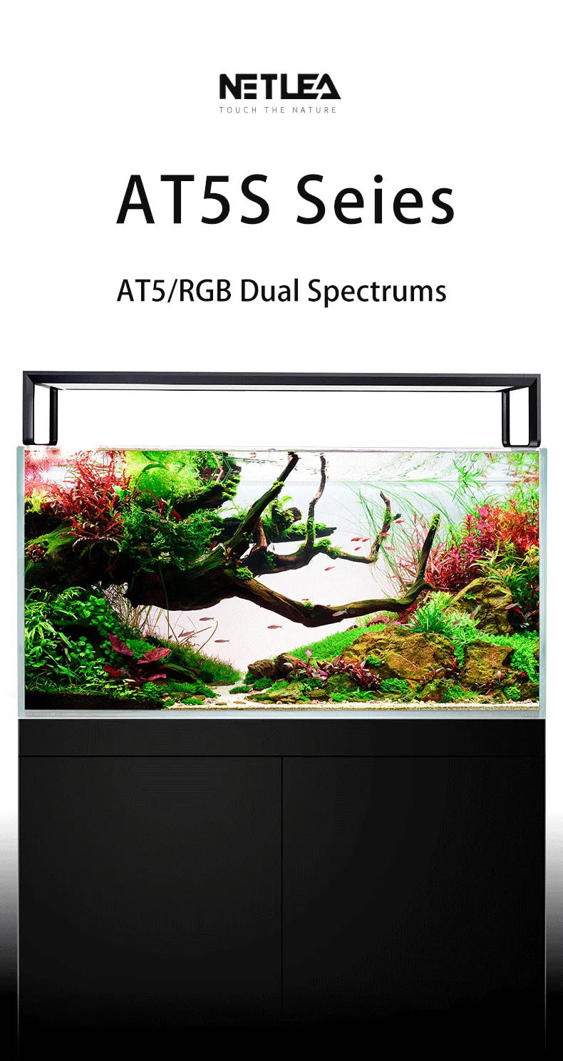 NETLEA 尼特利水草燈 AT5S | 第三代專業級全光譜LED水草燈  [國際英語版三腳插/簡體版]