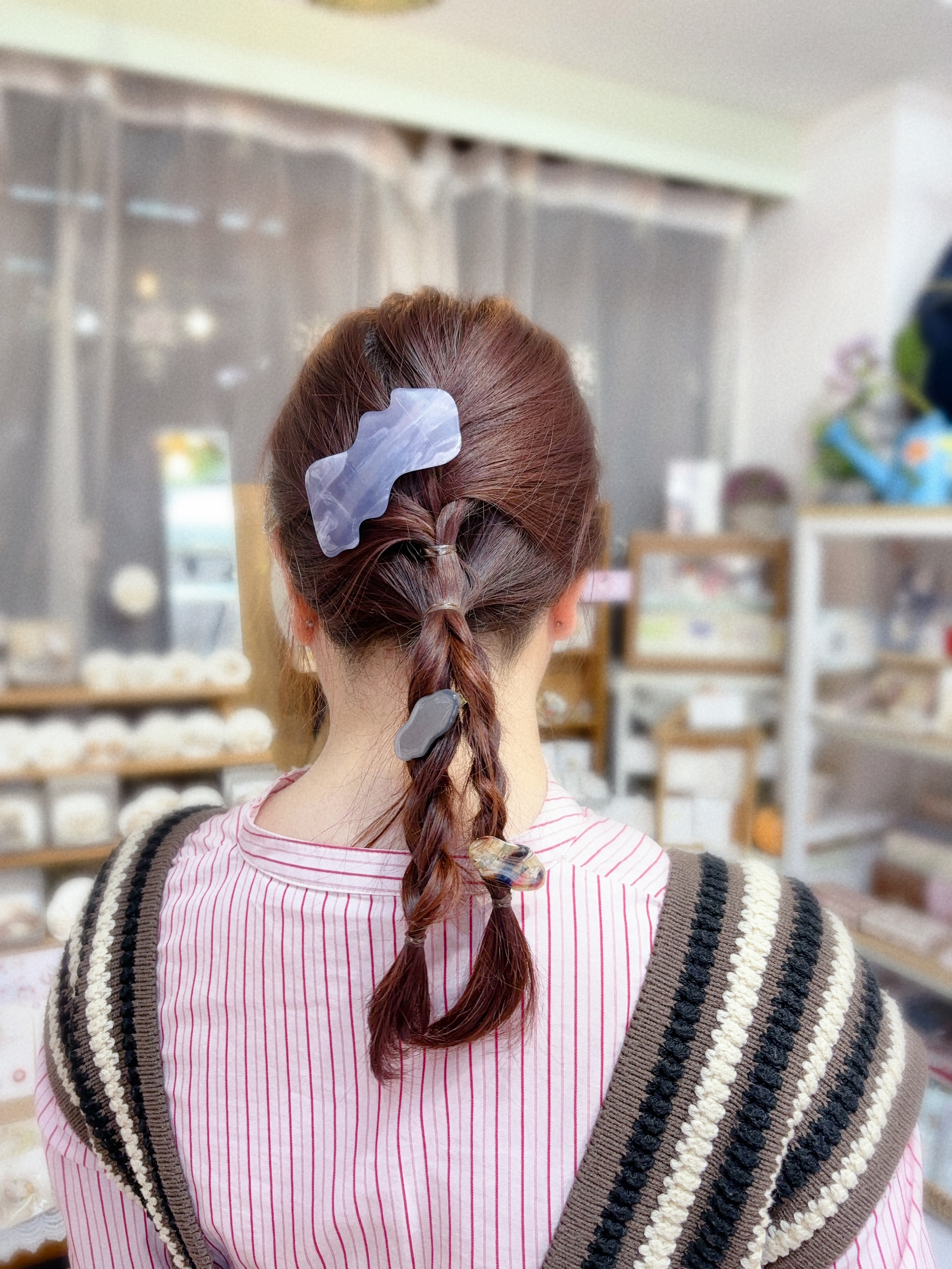 [日本制]波浪亞加力彈弓髮夾