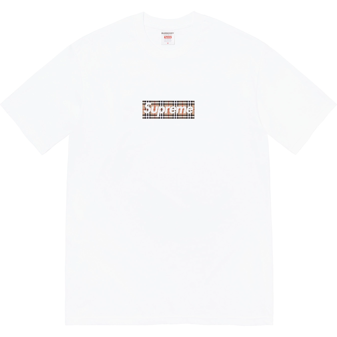 SUPREME X BURBERRY BOX LOGO TEE 短T (2色)