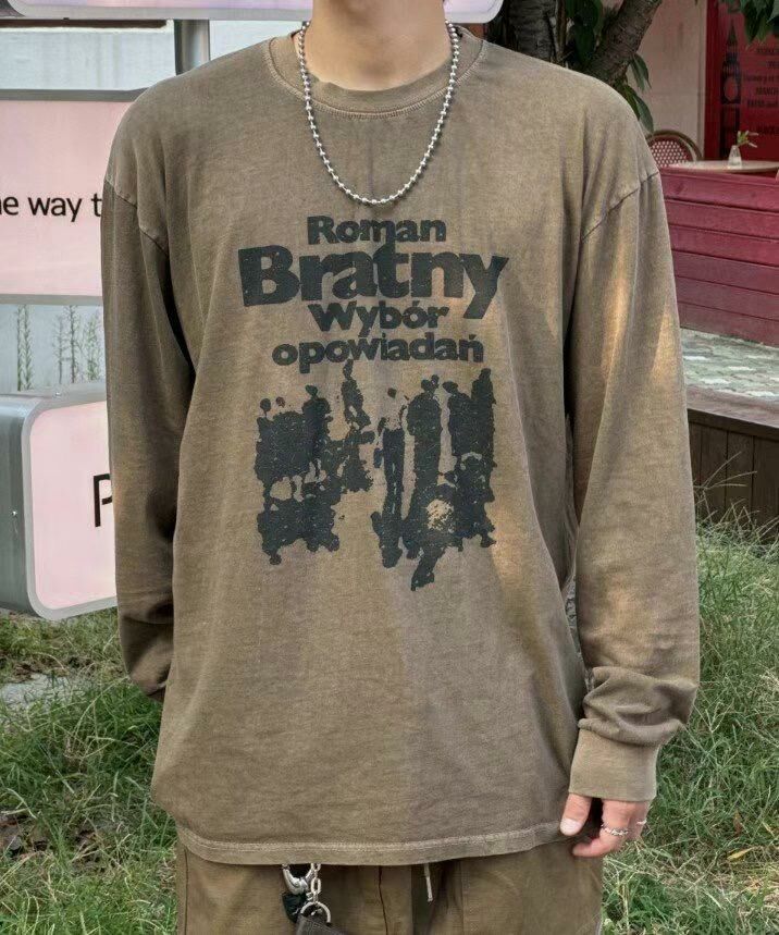 洗水英文字圖案長袖衫 SCOPE-067T