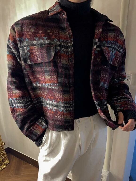 民族花長袖恤衫 Crunky_youth-077JK