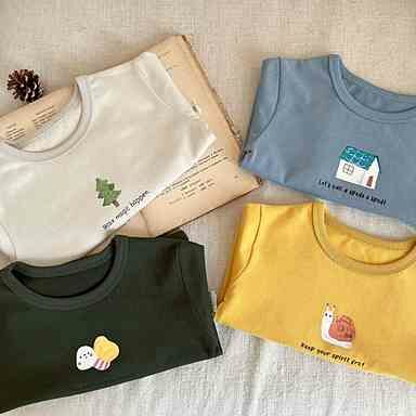 北歐插畫小圖上衣