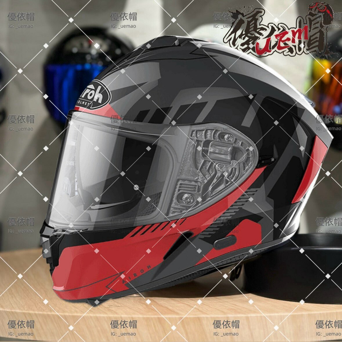 AIROH SPARK #8 RISE 深灰紅