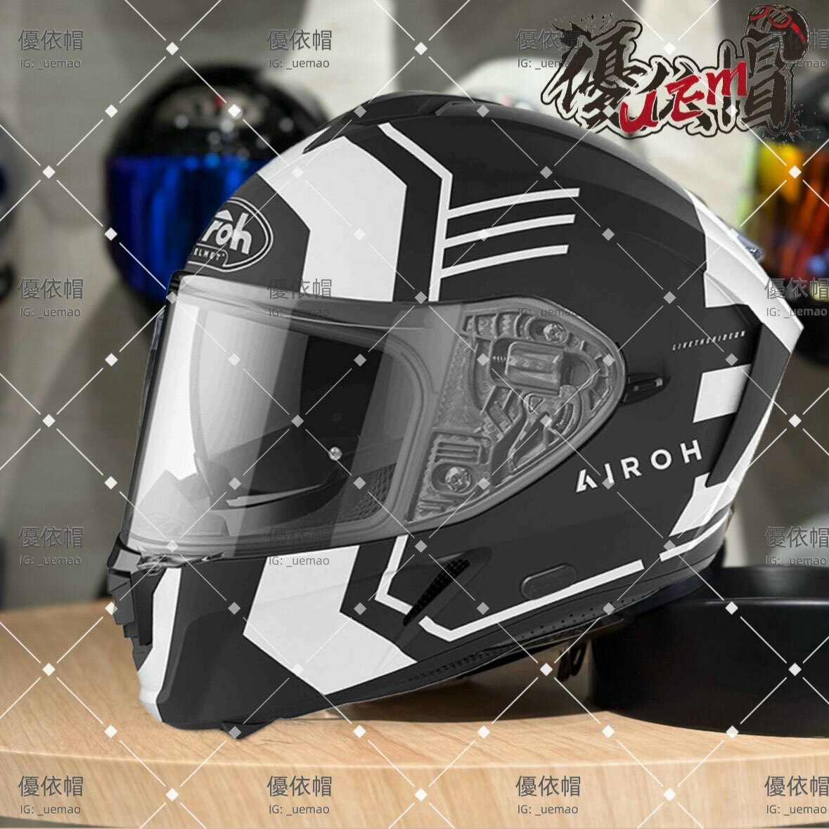 AIROH SPARK #9 THRILL  消光黑/白