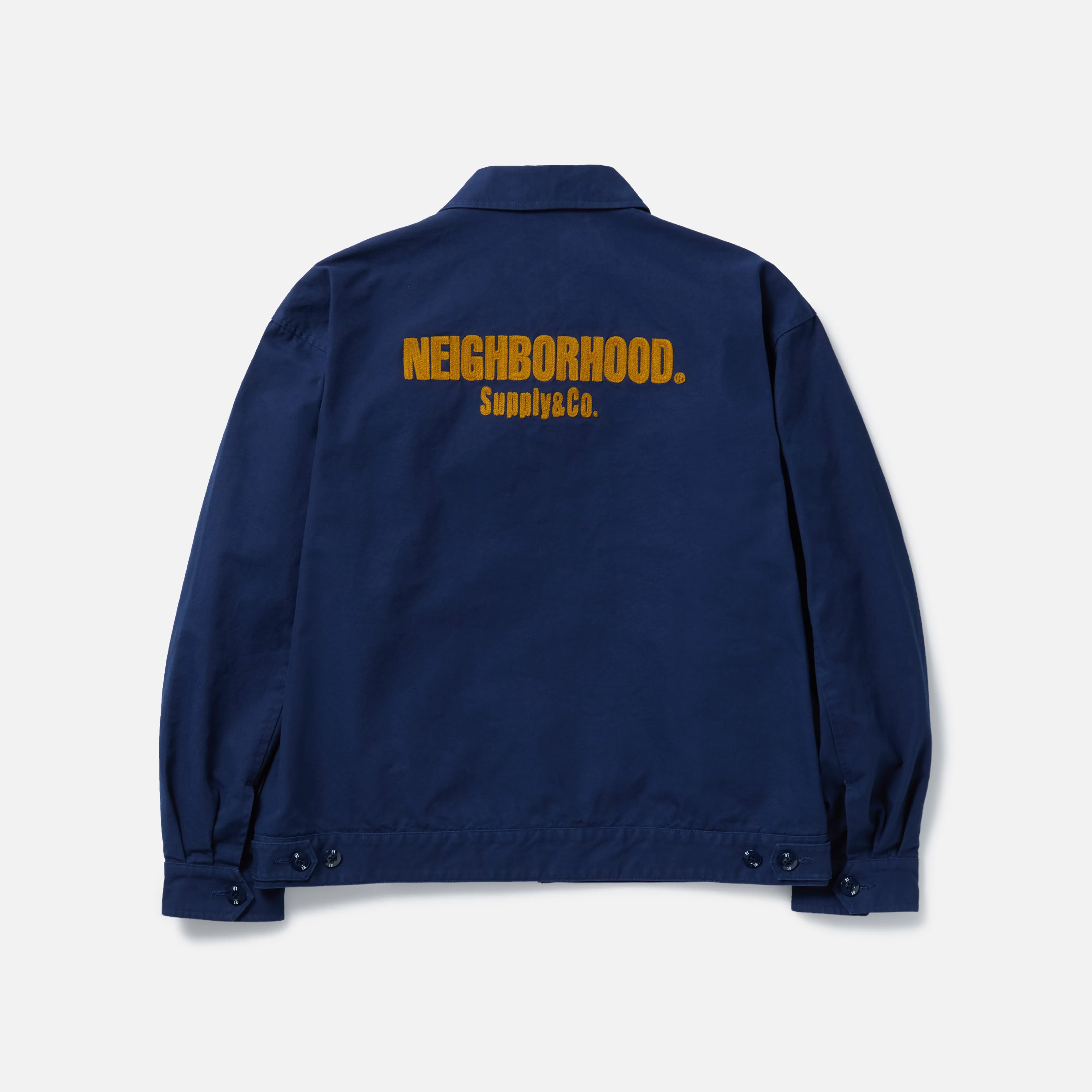 -(B6b)-NEIGHBORHOOD ZIP WORK JACKET 夾克 工作外套 海軍藍色-251TSNH-JKM02