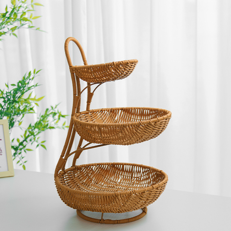 《5669》仿籐編織桌面收納籃