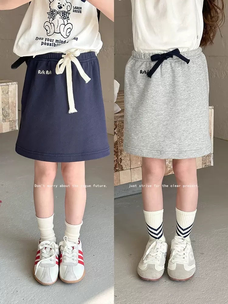 三色運動感棉質裙