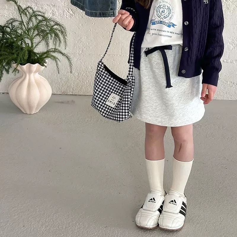 三色運動感棉質裙