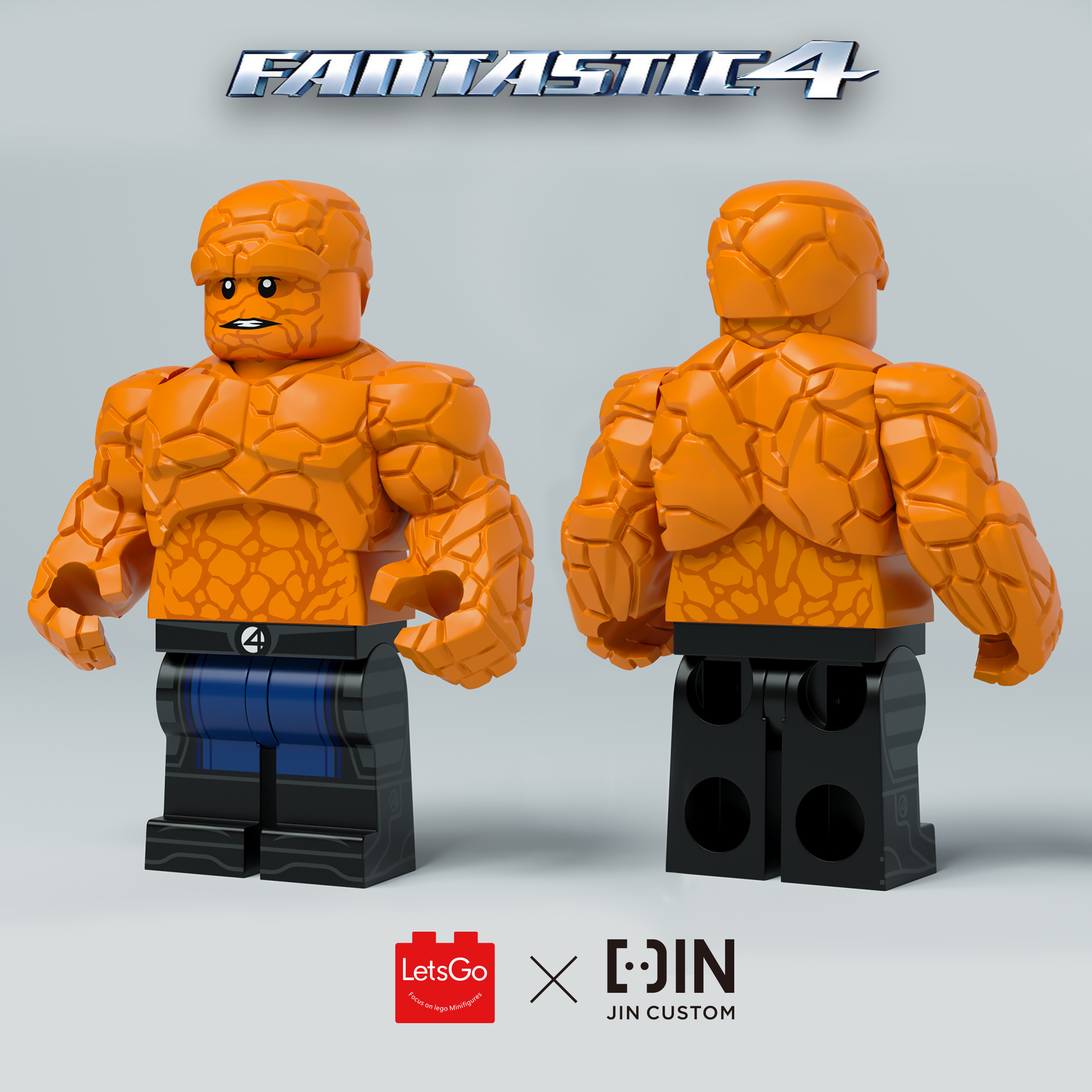 [JIN Custom x Lets GO] [In Stock] Fantastic Four - Thing [PADprinted]