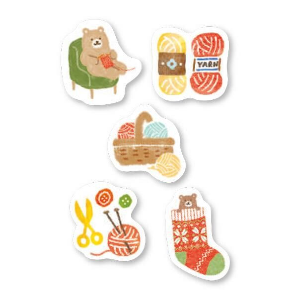 熊織毛線 冬季限定 和紙貼紙包(20 枚)｜日本古川紙工